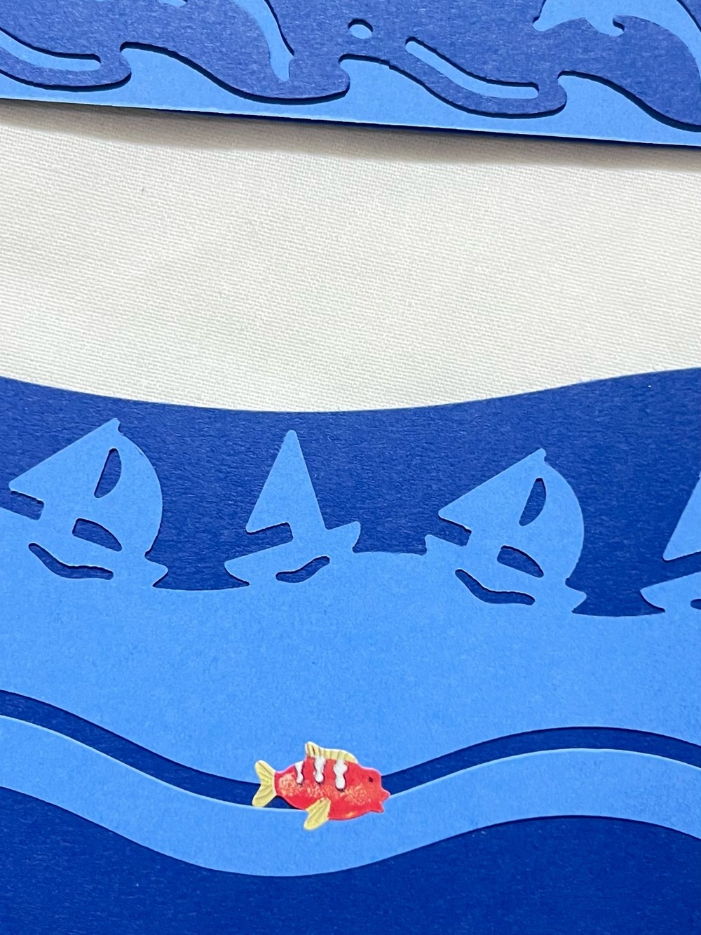 Nautical Beach Border Trim with Dolphins, Sailboats and Sandcastle Motifs - Picture 4 of 5